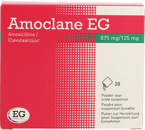 Amoclane EG 875Mg/125Mg Drinkb.Susp Zakje 20 3