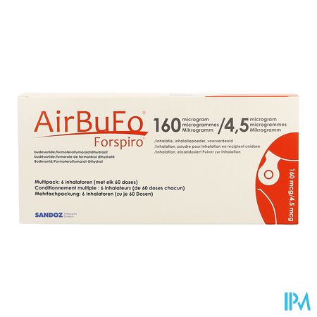 Airbufo Forspiro 160mcg/4,5mcg Inhal. 6 X 60dosis 3