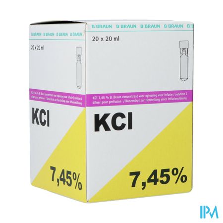 KCL 7.45 % B.Braun 7.45 % inf. opl. (conc.) i.v. amp. 20 x 20 ml