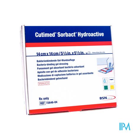 Cutimed Sorbact Hydroactive 14x14,0cm 10 7264604