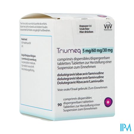 Triumeq 5mg/60mg/30mg Comp Dispers. 90