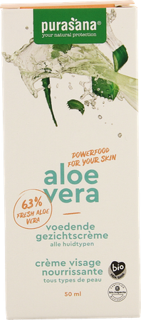 Purasana Vegan Aloe Vera Voedende Gezichtscr 50ml 1