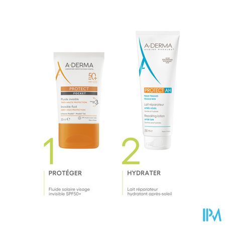 Aderma Protect Pocket Fluide Onzichtb. Spf50+ 30ml 12