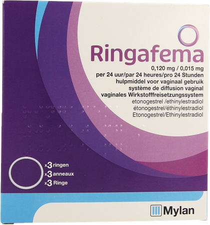 Ringafema 0,120mg/0,015mg/24u Vaginale Ring 3 1