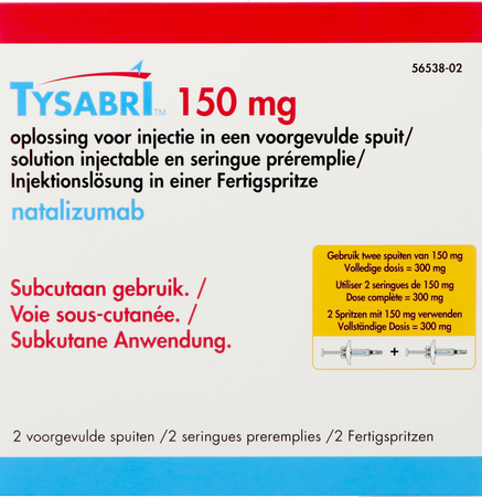 Tysabri 150mg Opl Inj Voorgevulde Spuit 2x1ml 3