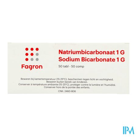 Natriumbicarbonaat 1g Ud Tabl 50 Fag 3