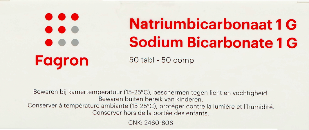 Bicarbonate Sodium 1g Ud Tabl 50 Fag 3