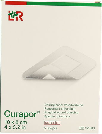 Curapor Verb Chirurg. Steriel 10cmx 8cm 5 32903 5