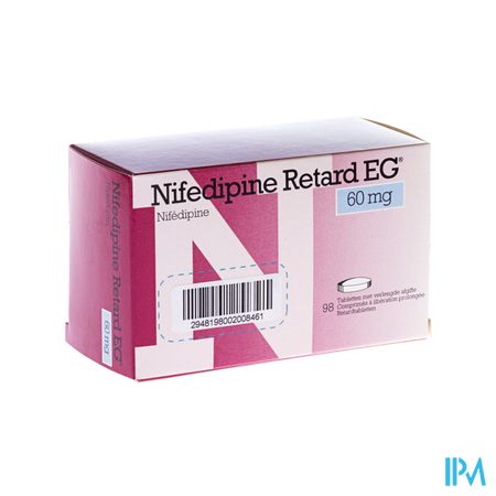 Nifedipine Retard EG 60Mg Comp Liberat Prol 98 1