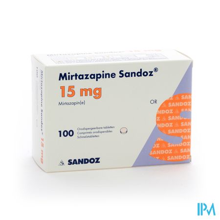 Mirtazapine Sandoz 15mg Orodisp Tabl 100