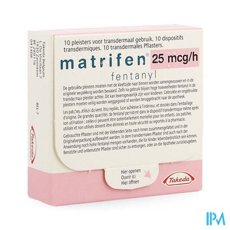 Matrifen 25 Ug/h Pleist Transderm 10