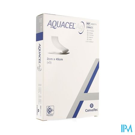 Aquacel Ag Pans Hydrofiber+renfort Fibre 2x45cm 5