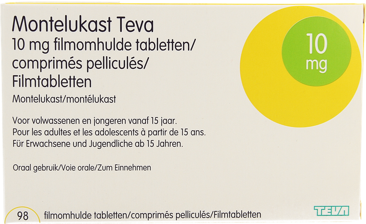 Montelukast Teva 10mg Comp Pell 98 X 10mg 4