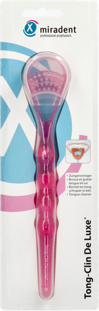 Miradent Tongschraper Deluxe Roze 1