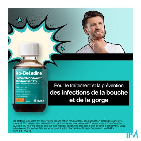 Iso Betadine 1% Nf Mondwater 200ml Ready To Use 13