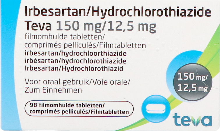 Irbesartan Hct Teva 150mg/12,5mg Filmomh Tabl 98 2