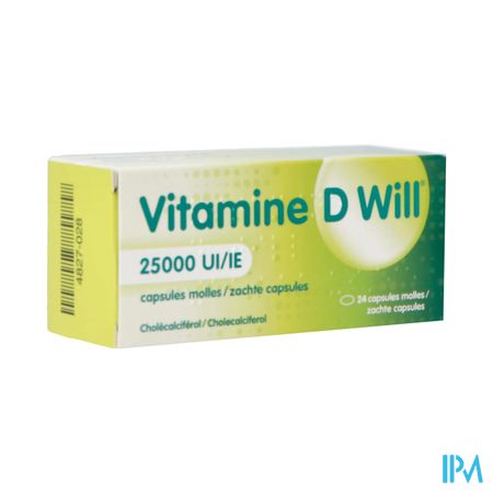 Vitamine D Will 25000ie Zachte Caps 24