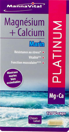 Mannavital Magnesium + Calcium Mariene V-caps 120 4
