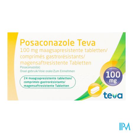 Posaconazole Teva Maagsapresist. Comp 24 X 100mg 2