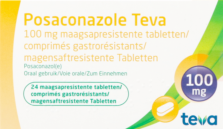 Posaconazole Teva Gastro Resist. Comp 24 X 100mg 1
