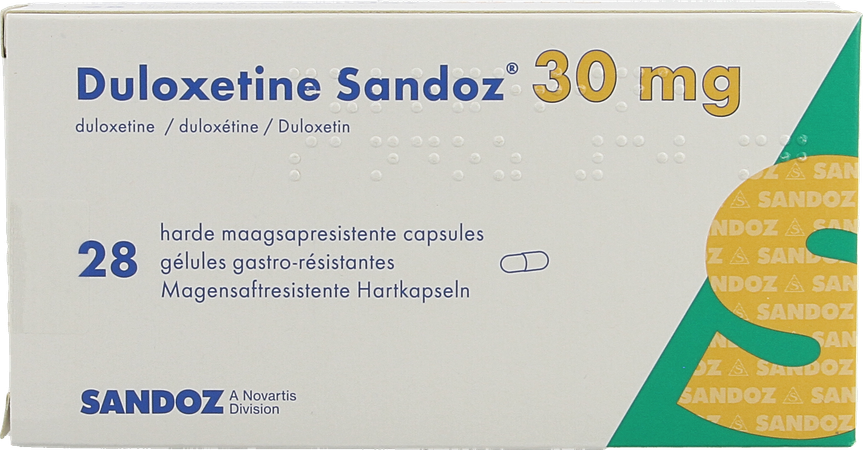 Duloxetine Sandoz 30mg Caps Dur Gastro Resist. 28 3