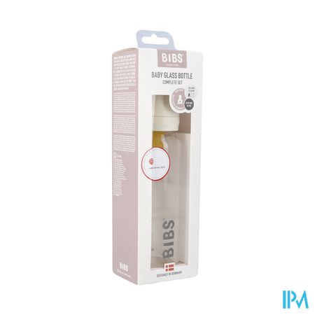 Bibs Biberon Verre 225ml Set Complet Ivory