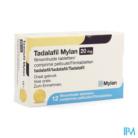 Tadalafil Mylan 20mg Filmomh Tabl 12 X 20mg