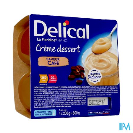 Delical Creme Dessert La Floridine Koffie 4x200g