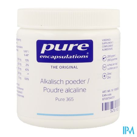 Pure Encapsulations Poudre Alcaline 200g 1