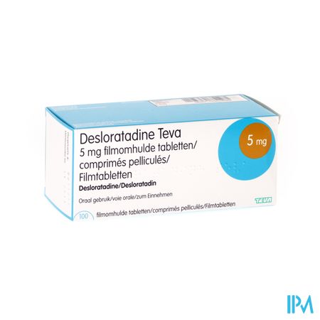 Desloratadine Teva 5mg Filmomh Tabl 100 X 5mg