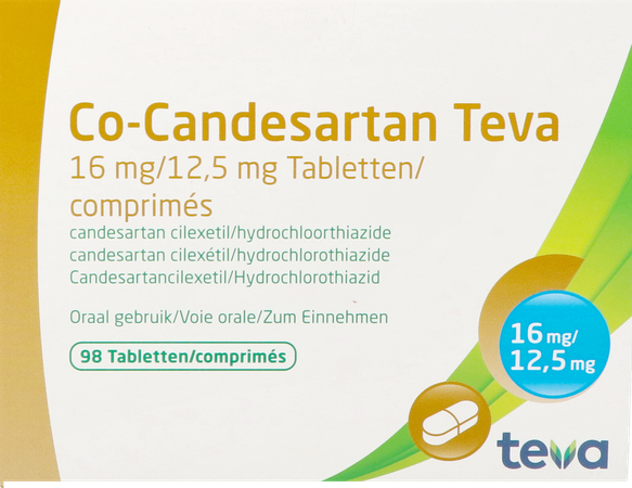 Co Candesartan Teva 16mg/12,5mg Comp 98 1