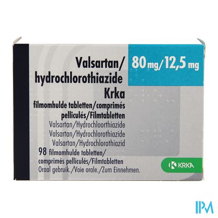 Valsartan Hct Krka 80mg/12,5mg Comp Pell 98 1