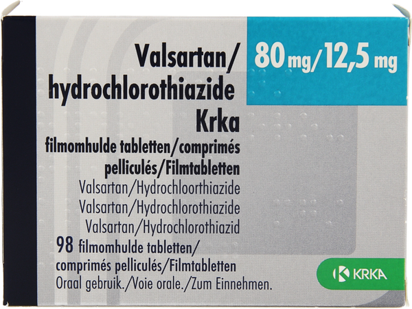 Valsartan Hct Krka 80mg/12,5mg Comp Pell 98 1
