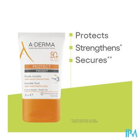 Aderma Protect Pocket Fluide Onzichtb. Spf50+ 30ml 17
