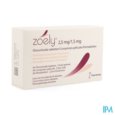 Zoely 2,5mg/1,5mg Filmomh Tabl 84