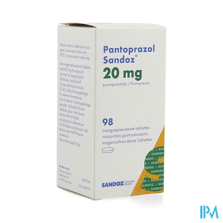 Pantoprazol 20mg Sandoz Gastro Resist.comp 98 Hdpe