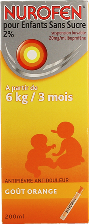 Nurofen Kind Sinaas Susp Suikervrij 200ml 5