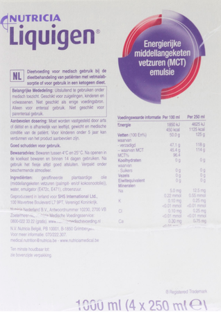 Liquigen Fl Plast 4x250ml Verv.1457191