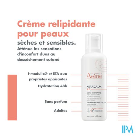 Avene Xeracalm Ad Creme Relipiderend 400ml 10