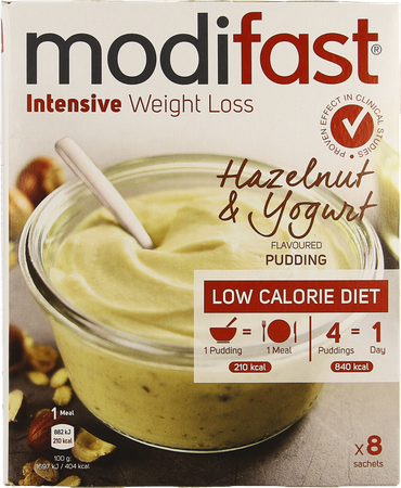 Modifast Intensive Hazeln.&yog. Flav.pudding 8x52g 1