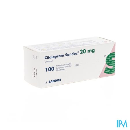 Citalopram Pi Pharma Sandoz Comp 100 X 20mg Pip