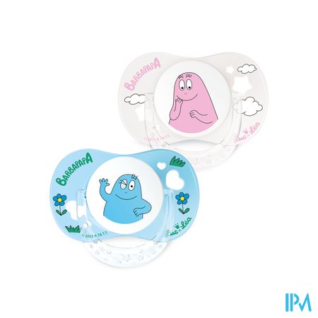 Luc&lea Duo Fopspeen Phys 0-6m Barbapapa Ring 2 2