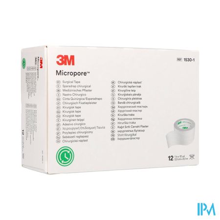 Micropore 3m Hechtpleister 25mmx9,14m Rol 12 1530