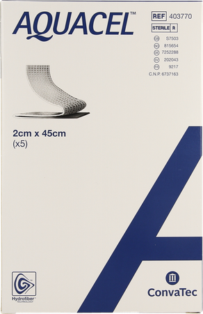 Aquacel Verb Hydrofiber+versterking 2x45cm 5 2