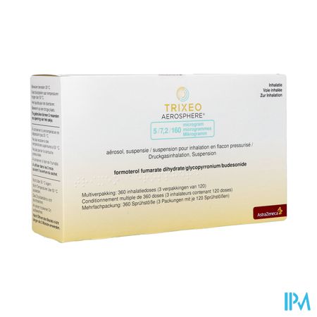 Trixeo Aerosphere 5/7,2/160mcg Susp Inh. Fl 3x120d