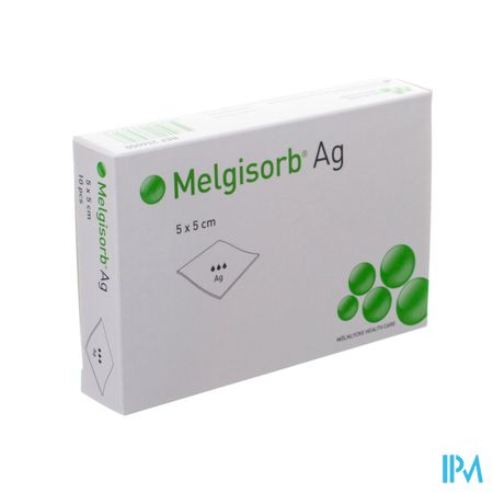 Melgisorb Ag Kp Ster 5x 5cm 10 256050