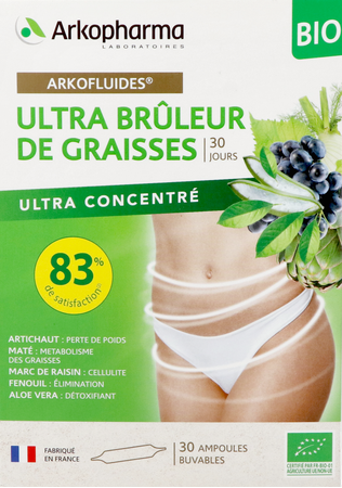 Arkofluides Ultra Bruleur Graisse Bio Amp 30x10ml 8