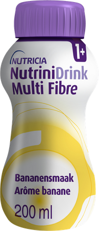 NutriniDrink Multi Fibre Bananensmaak Flesje 200ml 2