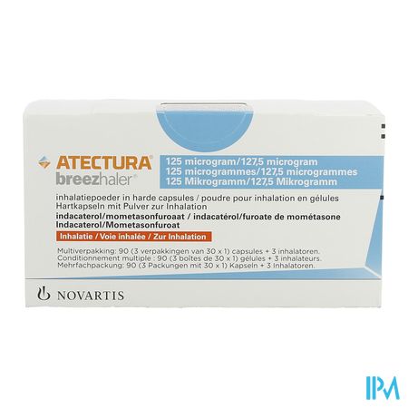 Atectura Breezhaler 125/127,5mcg Pdr Inhal Caps 90 1
