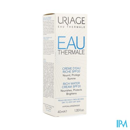 Uriage Eau Thermale Cr Eau Riche Ip20 40ml 1